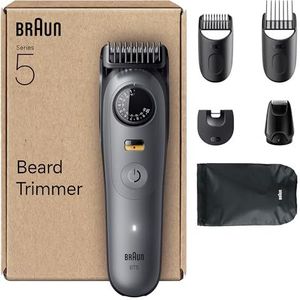 Braun Baardtrimmer Series 5, +5 accessoires, 40 lengte-instellingen, scherp lemmet, BT5525, grijs