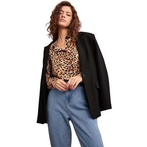 DeFacto Dameshemd van katoenweefsel met lange mouwen, Lt.brown, XXL