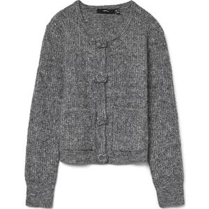 Vero Moda - Vmblossom Ls O-neck - Cardigan - Medium Grey Melange