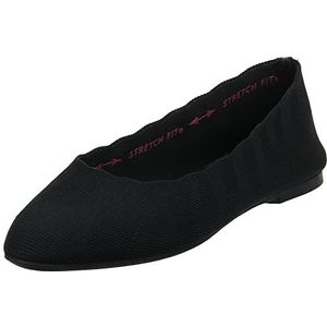 Skechers Cleo Bewitch gesloten ballerina's voor dames, Zwart Flat Knit, 39.5 EU