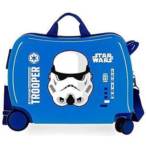 Star Wars Storm Kinderkoffer, blauw, 50 x 38 x 20 cm, stijf, ABS, zijdelingse cijfercombinatiesluiting, 34 l, 1,8 kg, 4 wielen, handbagage.