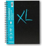 Canson XL Art Book, aquarelpapier, fijne korrel, 300 g/m², spiraalboek, A5-14,8 x 21 cm, wit, 34 vellen