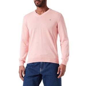 GANT Klassieke katoenen trui met V-hals voor heren, Bubbelgum Roze, 3XL