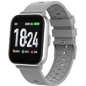 PRENDELUZ Smartwatch grijs, smartwatch met Bluetooth, afneembare riem, touchscreen