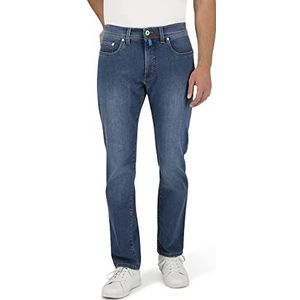 Pierre Cardin Lyon Tapered Jeans voor heren, Ocean Blue Stonewash, 34W x 40L