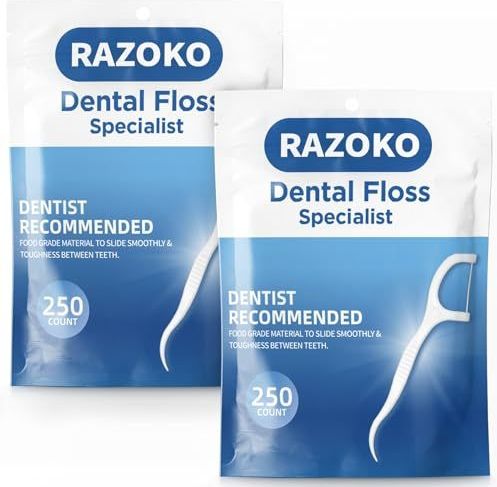 Tandzijde Picks High Pull tandenstokers Sticks, professionele Clean Floss Picks, niet-gearomatiseerde wegwerp flosser navulverpakking 500 stuks