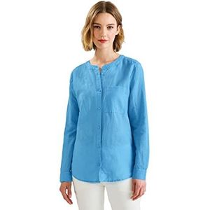 Street One dames linnen blouse, splash blue, 36