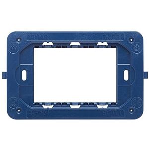 VIMAR 0R19913 Arké Fit 3 modulehouder met schroeven voor boxen 3 modules, blauw