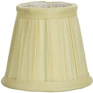 Better & Best lampenkap van zijde, met bevestigingsklem voor kaarslampen, breedte 12 cm, geel