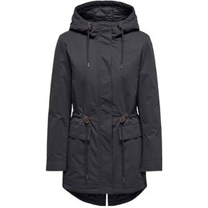 ONLY Dames winterjas ONLLouise AW Parka Life met capuchon, Blue Graphite., XS