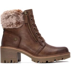 Refresh - 17291103 - Enkellaarsjes - Beige - 3 tot 5 cm - Ritssluiting - Casual