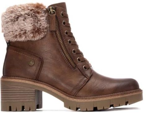 Refresh - 17291103 - Enkellaarsjes - Beige - 3 tot 5 cm - Ritssluiting - Casual