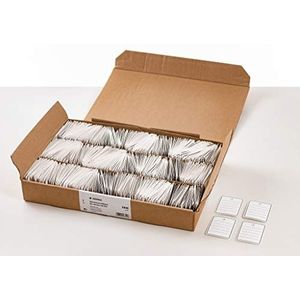 HERMA 6840 productetiketten met oog (48 x 65 mm, groot, draadlengte ca. 8 cm) kartons etiketten om op te schrijven, 1,000 prijskaartjes, wit