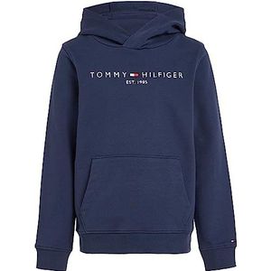 Tommy Hilfiger Essentiel Sweatshirt met capuchon, uniseks, kinderen, Twilight Navy, 14 ans