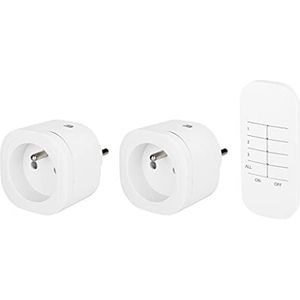 Smartwares Plug & Connect Smart Home Kit 2 stopcontacten en 1 afstandsbediening voor apparaten en verlichting tot 3000 Watt