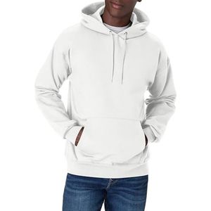 Hanes Men's Pullover Ultimate Heavyweight Fleece Hoodie, White, X Large
