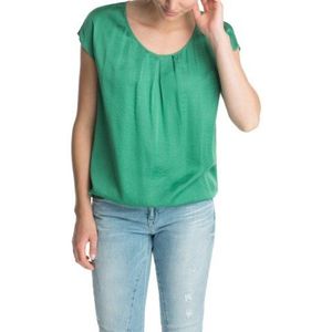 edc by ESPRIT Dames Regular Fit blouse Basic 054CC1F020, groen (Orion Green 374), XXL