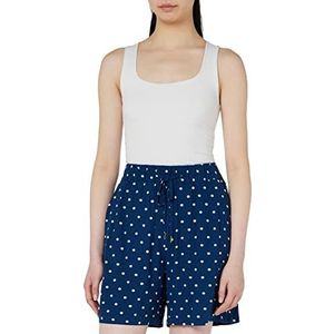 Noa Noa Dames Gestippelde Fine Moss Shorts, Print Blauw, 60 NL