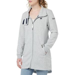 yuka Dames lange sweatjas 34626666-YU01, lichtgrijs melange, M, lichtgrijs, gemêleerd, M