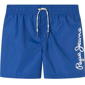 Pepe Jeans Zwembroek met logo voor jongens, Blauw (anyil blauw), 8 jaar