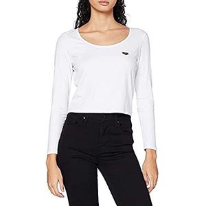 Gianni Kavanagh White Core Long Sleeve Ribbed Tee T-shirt voor dames