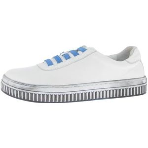 Andrea Conti Lage sneakers voor dames, wit/jeans/white dirty, 36 EU, Witte Jeans White Dirty, 36 EU