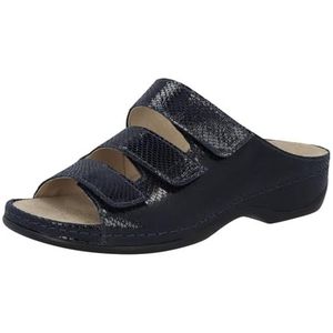 Berkemann Franziska pantoffels voor dames, Donkerblauw Shiny, 35.5 EU