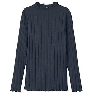 NAME IT Nkfnoline Ls Slim Top Noos shirt met lange mouwen, Dark Sapphire, 116