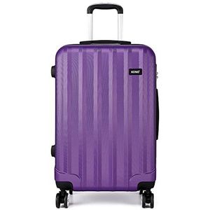 Kono Harde Schaal Cabine Koffer Lichtgewicht ABS 20 inch Handbagage met 4 Spinner Wielen Reistrolley Trolley Handbagage Koffer (paars)
