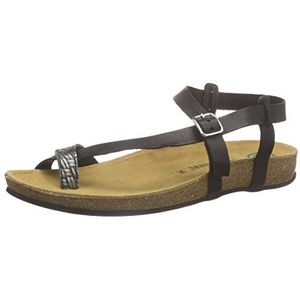 Dr. Brinkmann 710729 dames open sandalen, zwart, zilver, 36 EU