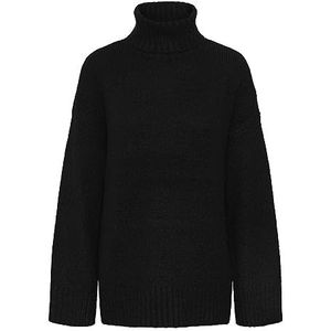 Pieces Dames Pcnancy Ls Loose Roll Neck Knit Noos Bc Sweater, Zwart, L