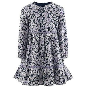 Jurk - Kort - Bloemenprint - Gevoerde Zoom - Lange Mouw
