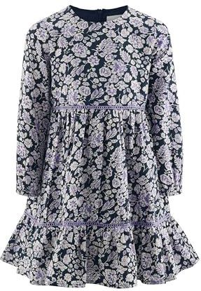 Jurk - Kort - Bloemenprint - Gevoerde Zoom - Lange Mouw