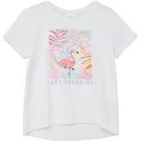 s.Oliver Junior T-shirt voor meisjes met print op de voorkant, 0100, 104/110 cm