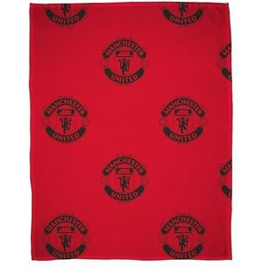 Manchester United FC - Fleece Deken - Rood - Voetbalwapenontwerp