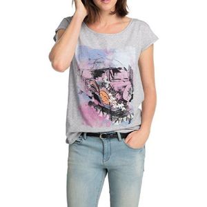 ESPRIT Dames T-shirt met print in pastelkleuren