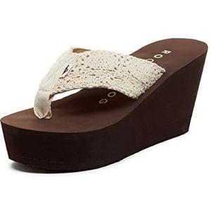 Rocket Dog Dames Diver Webster Fabric Flipflop, haken natuur, 36 EU