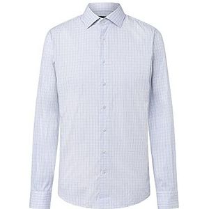 Hackett London Heren Blue Strch Graph Chk Shirt, 5 bmsky/wit., 58 NL