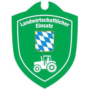 KLK Unisex – volwassenen landbouwgebruik Bayern Autoschild, groen, One Size