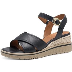 Jana Damessandalen met sleehak, zomer, veganistisch, Donkerblauw, 39 EU