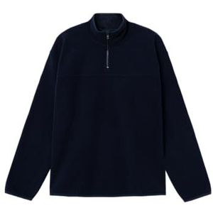 NAME IT Jongens Nlmnooa Ls Half Zip Fleece Sweatshirt, Dark Sapphire, 158-164