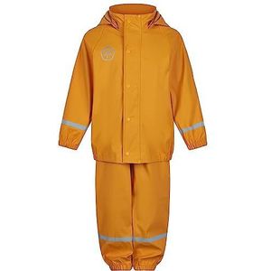Color Kids Regenkleding m. Bretellen - PU - Cadmium Yellow - Color Kids - 4 jaar (104) - Regenkleding