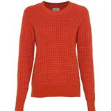 Camel Active - Damestrui - Burned Orange - Katoenmix - Normale Pasvorm - Ronde Hals