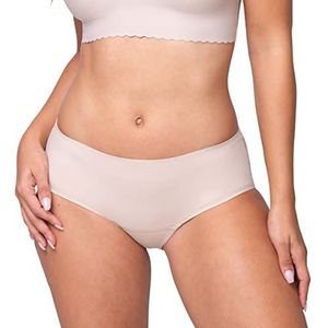Proof.® - Menstruale onderbroek - super lichte absorptie tot middelgrote tampon, wasbaar, lekvrij, geurloos, ademend, naadloos, comfortabel, antibacterieel, beige - XL