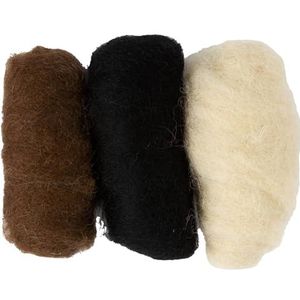 Creativ Company 10-delige gekaarde wol, grijs