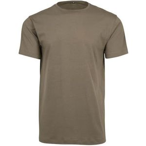 Build Your Brand Heren Light Ronde Hals T-Shirt, Olive, 3XL, Olive, 3XL