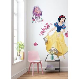 Disney zelfklevende en contourgesneden vlies fotobehang van Komar - Snowwhite XXL - grootte: 127 x 200 cm - Muurtattoo kinderkamer, meisjes, prinses, levensgroot