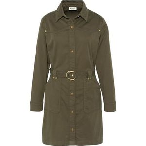 Schott NYC ROBJOYAWX Jurk Kaki L, Groen, L