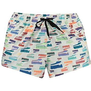 PUMA Dames High Waist Shorts, White Combo, M