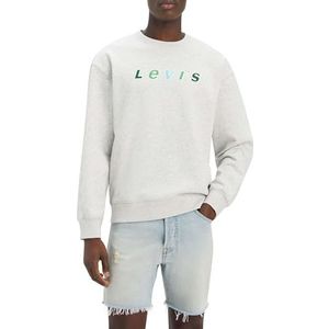 Levi's Heren Relaxd Graphic Crew Sweater, Light Heather Gray, L